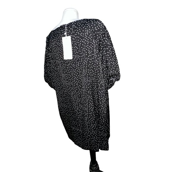 BloomChic Round Neck Short Balloon Sleeve Polka Dot Blouse Sz 26 (4xl) Womens To - Picture 6 of 7